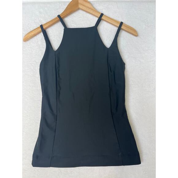 Carbon 38 Black Strappy High Neck Bra Top Power Mech sz S Active Pilates Yoga - Picture 2 of 6